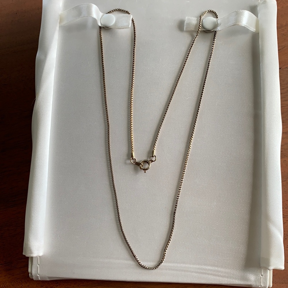 Gold Tone Box Chain Approximately 26”